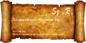 Szappanos Rozmarin névjegykártya